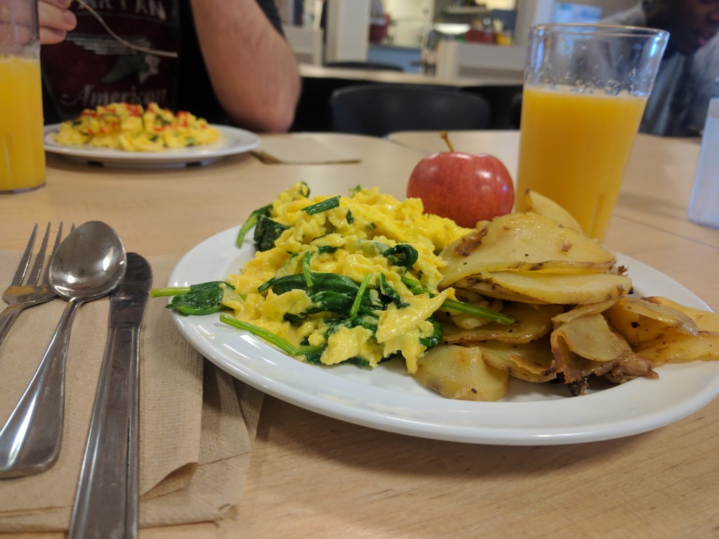 Spinach Eggs and Potatoes